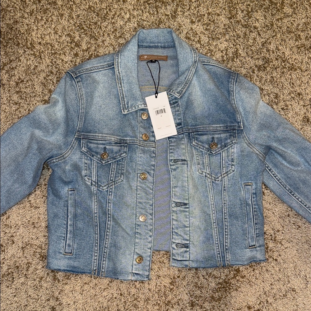 7 For All Mankind Light Blue Denim Jacket